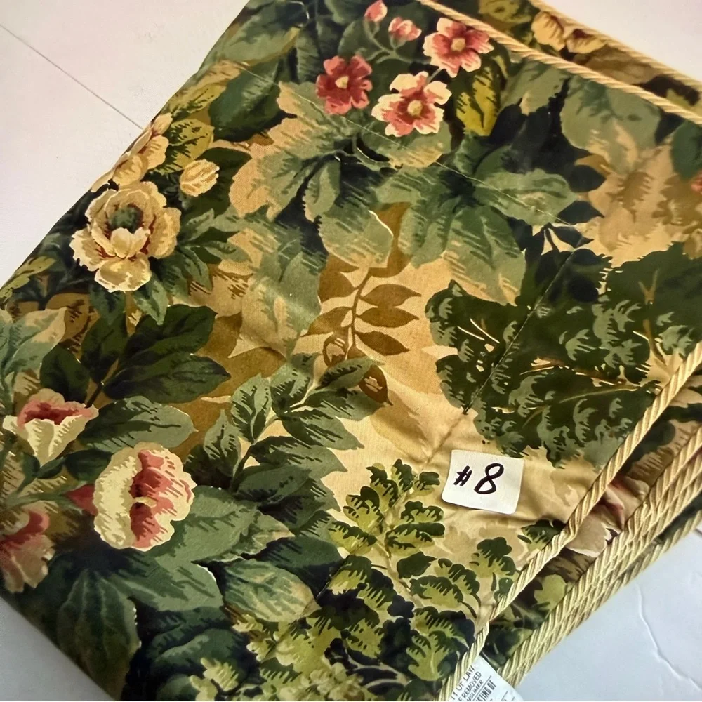 Martex Floral Pillow Sham in Green and Rose